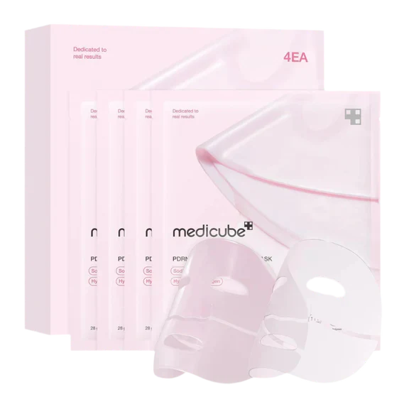 medicube PDRN Pink Collagen Gel Mask 4 Stück|medicube PDRN Rosa Kollagen Gelmaske 4 stk